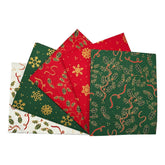 Holly Metallic Christmas Fat Quarters